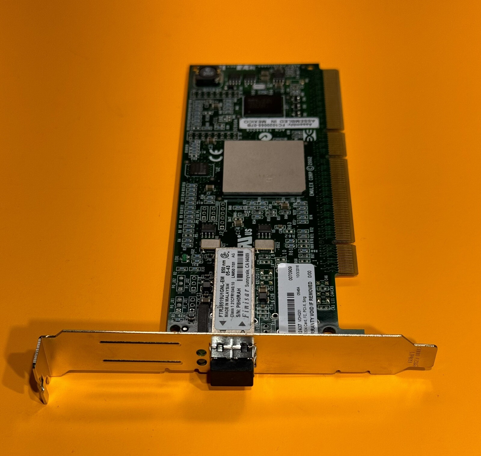 Sun 375-3304 2GB PCI-X Single Port FC Host Bus Adapter SG-XPCI1FC-EM2, Std Bkt