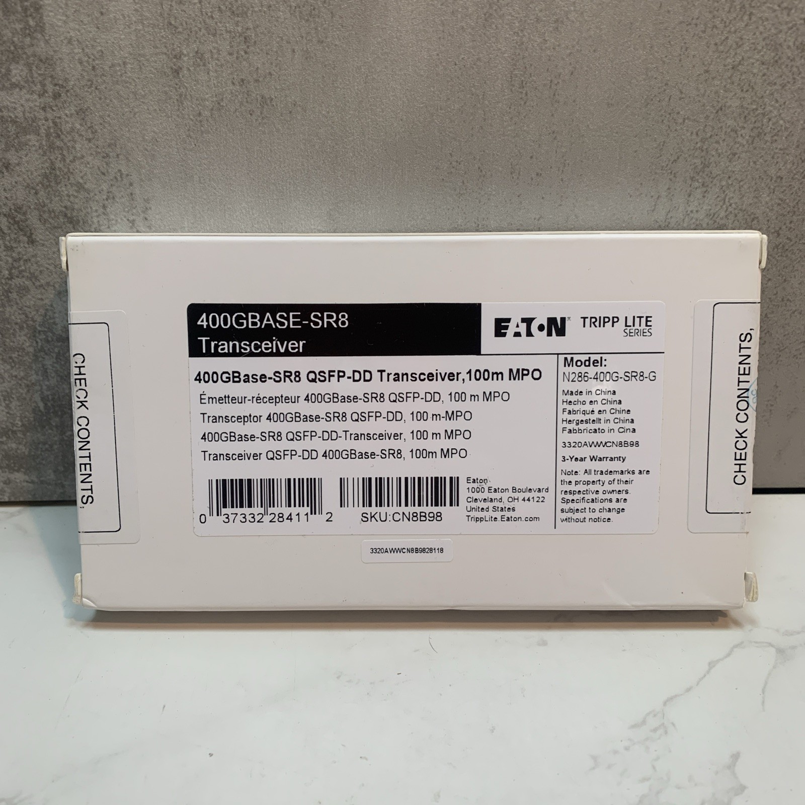 Tripp Lite Eaton Series 400GBase-SR8 QSFP-DD Transceiver Module N286-400G-SR8-G