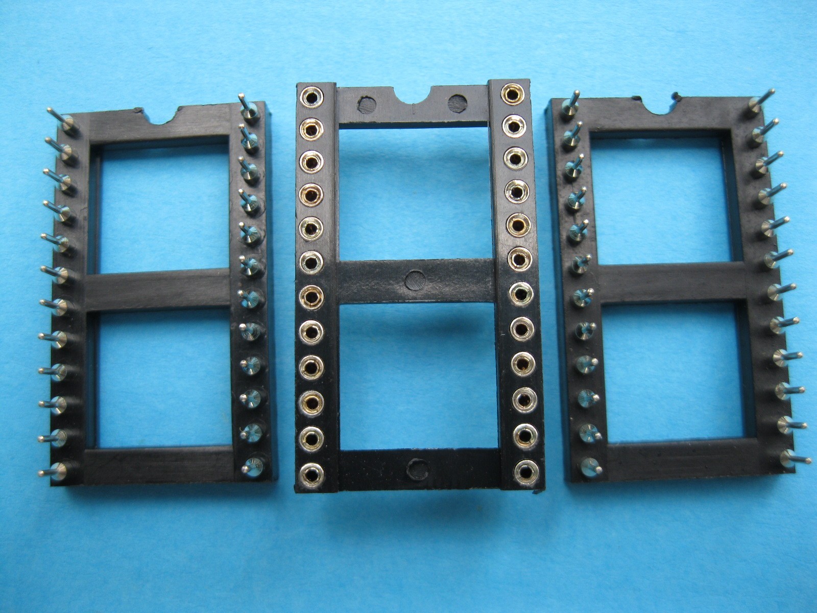 60 pcs IC Socket Adapter Round 24 Pin Headers & (IC)Sockets 2.54mm X=15.24mm New