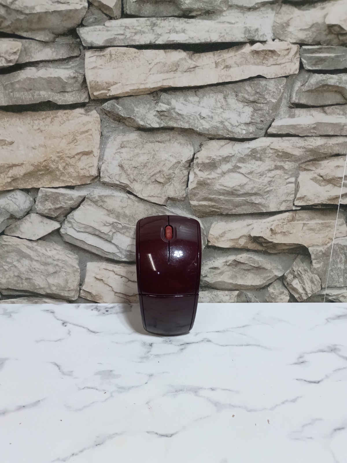 Vintage Microsoft 1st Gen Arc Wireless Folding Mouse Red 1349 - No Dongle