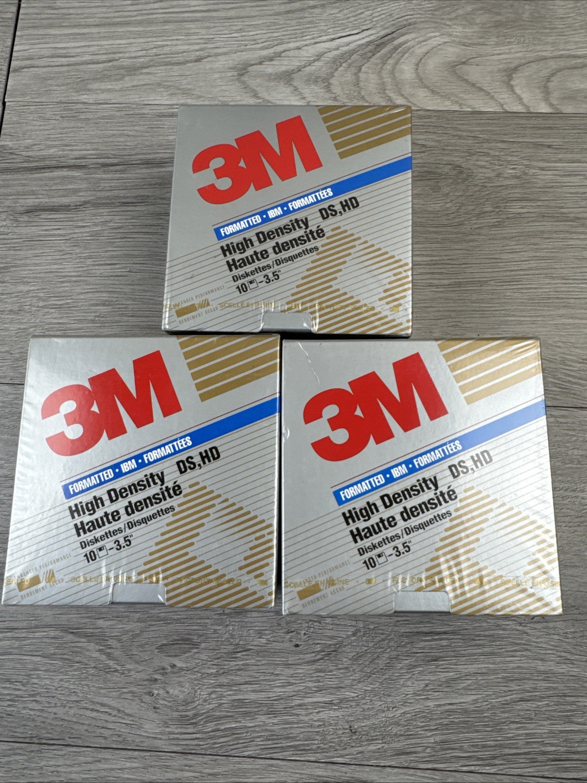 3 Boxes 3M 3.5” Disks Diskettes 10 Count IBM Formatted 1.44MB 2HD New