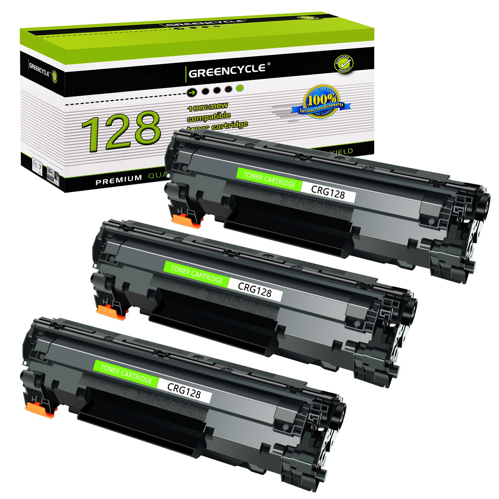 GREENCYCLE 3PK CRG128 C128 Toner For Canon ImageCLASS D530 D550 MF4570dw MF4770N