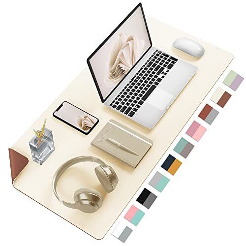Desk Mat Large Protector Pad,Multifunctional,Dual-Sided,Waterproof,Pu Leather