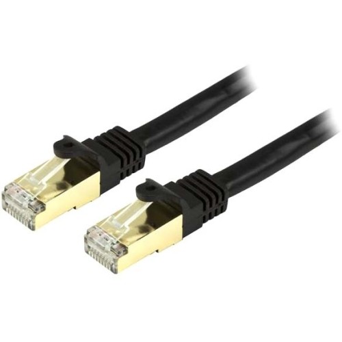 StarTech C6ASPAT30BK 30ft Black Cat6a Shielded Patch Cable