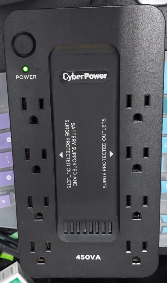 CyberPower SE450G1-R 450VA / 260W UPS System, 8 Outlets,Black (NO BATTERY)