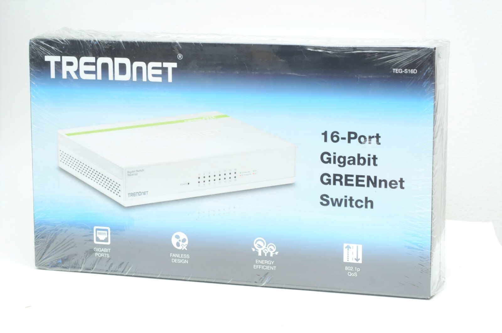 Trend Net 16-Port Gigabit Green Net Switch  Model TEG-S16D ETHERNET PORT