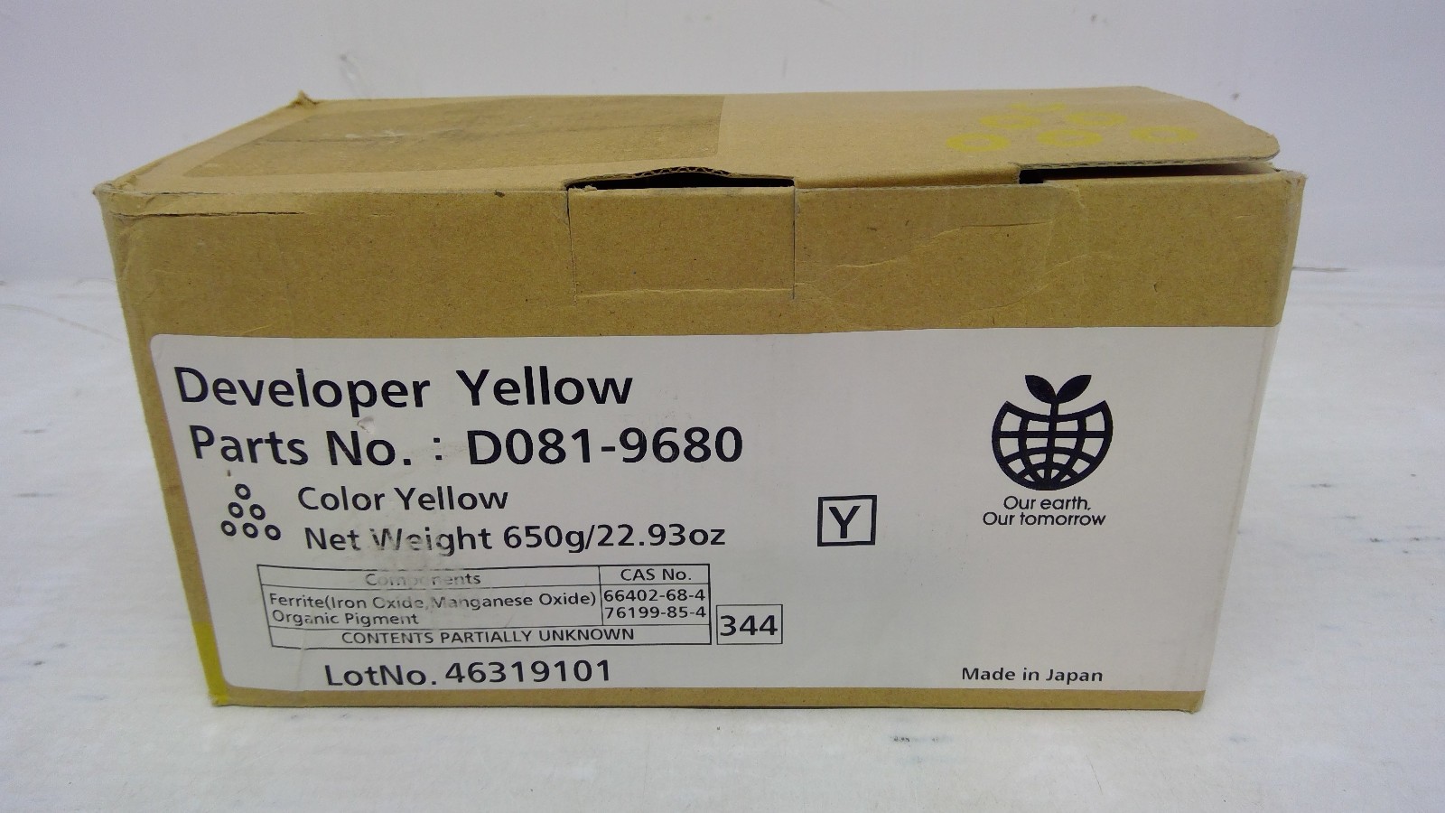 Genuine Ricoh MP C6501SP/C7501SP Yellow Developer D081-9680 D0819680