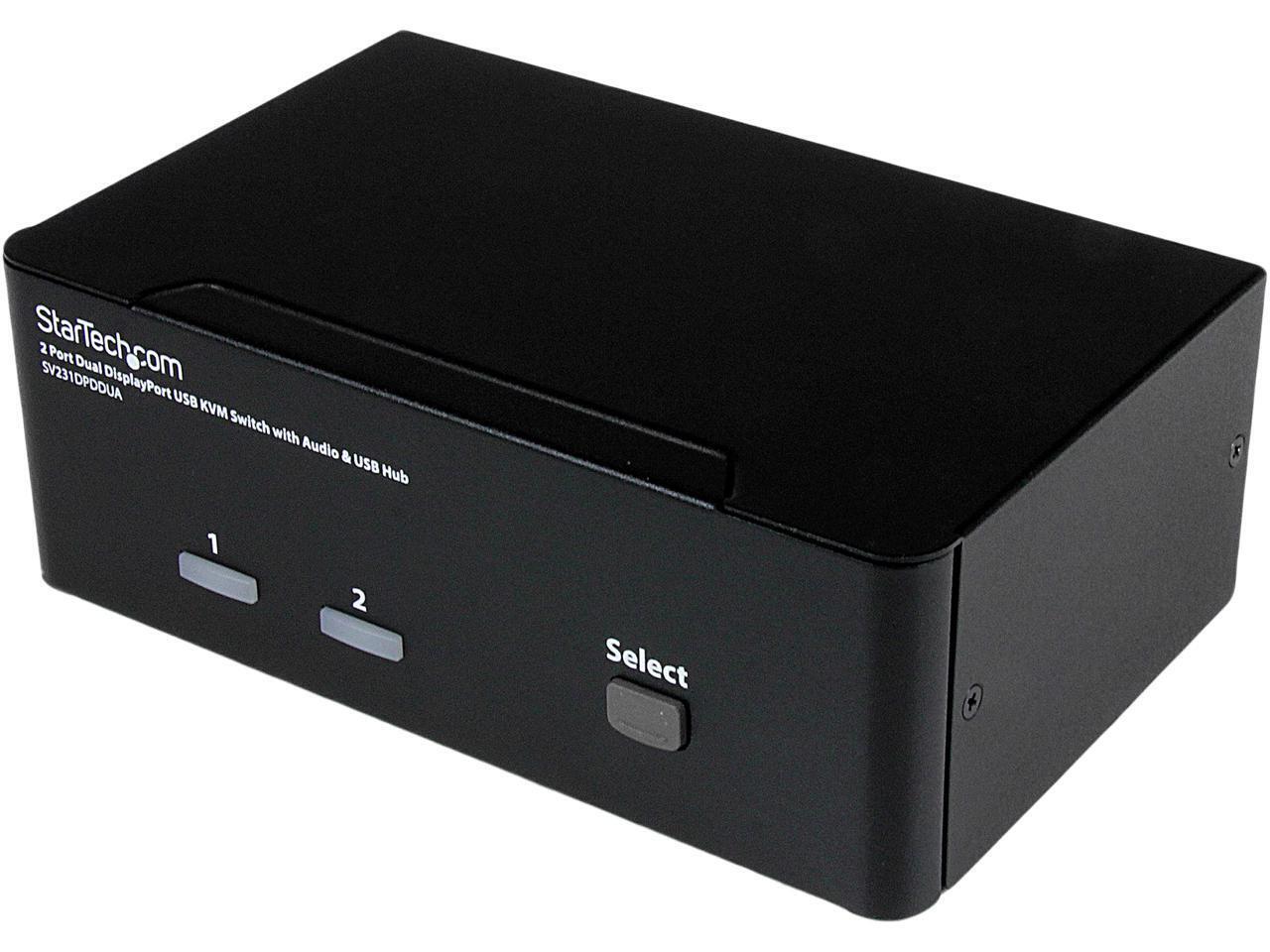 StarTech.com SV231DPDDUA 2 Port USB KVM Switch with Audio & USB 2.0 Hub