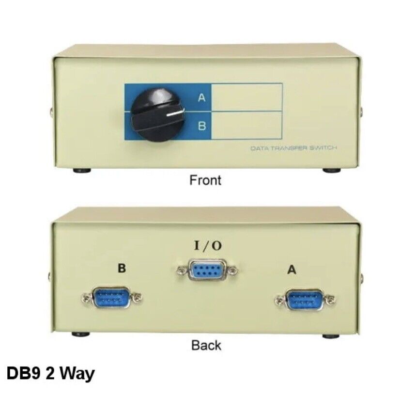 Kentek BNC 2 Way Manual Data Transfer Switch Box Port for Display Monitor CCTV