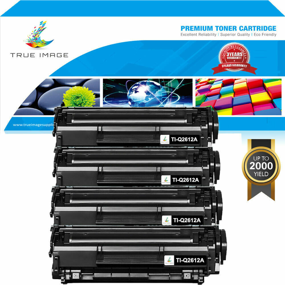 4PACK Toner Compatible with HP 12A Q2612A LaserJet 1012 1010 1018 1020 3030 3020