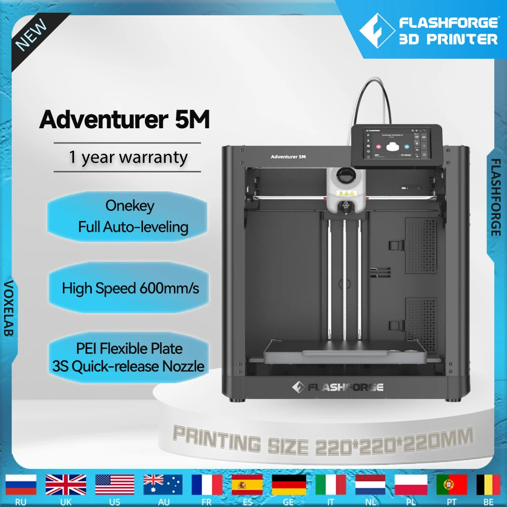 Flashforge 3D Printer Auto Leveling PEI Build Plate High Speed Desktop FDM