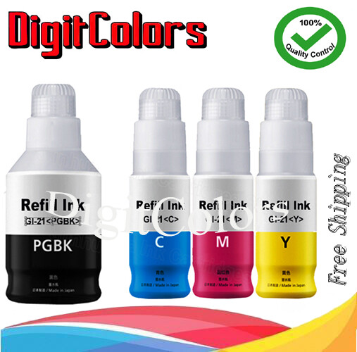 BKCMY GI-21 Ink Refill Bottle for use Canon PIXMA Megatank G1220 G2260 G3260