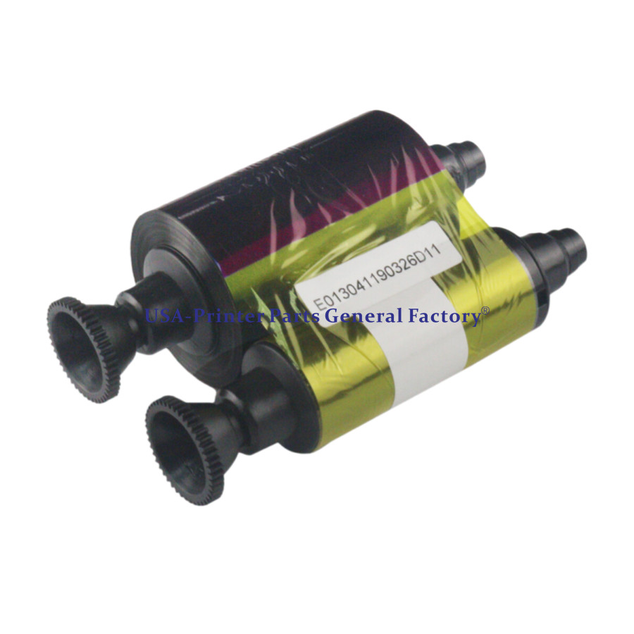 YMCKO Color Ribbon Compatible Evolis R3011 R3011C Printer 200 Full Color Print