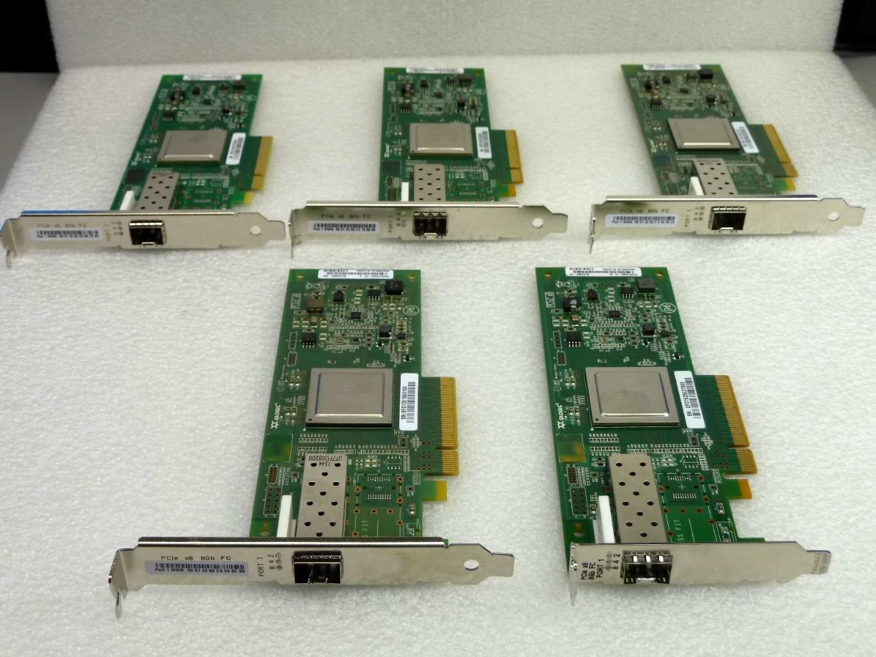 Lot of 5 HP PCIe Fiber Channel Single Port Host Bus Adapter 584776-001 / 489190