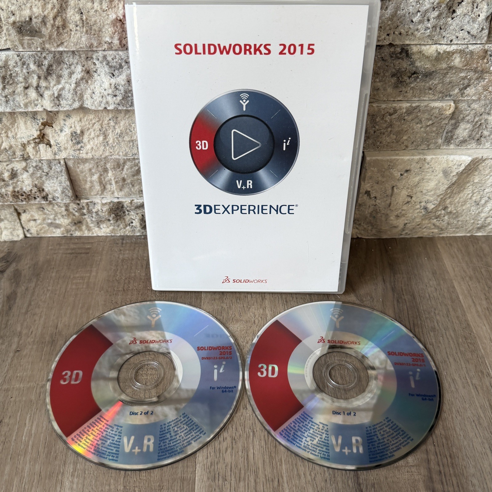 SOLIDWORKS 2015 3D Experience 2 Discs NO SERIAL/CD KEY