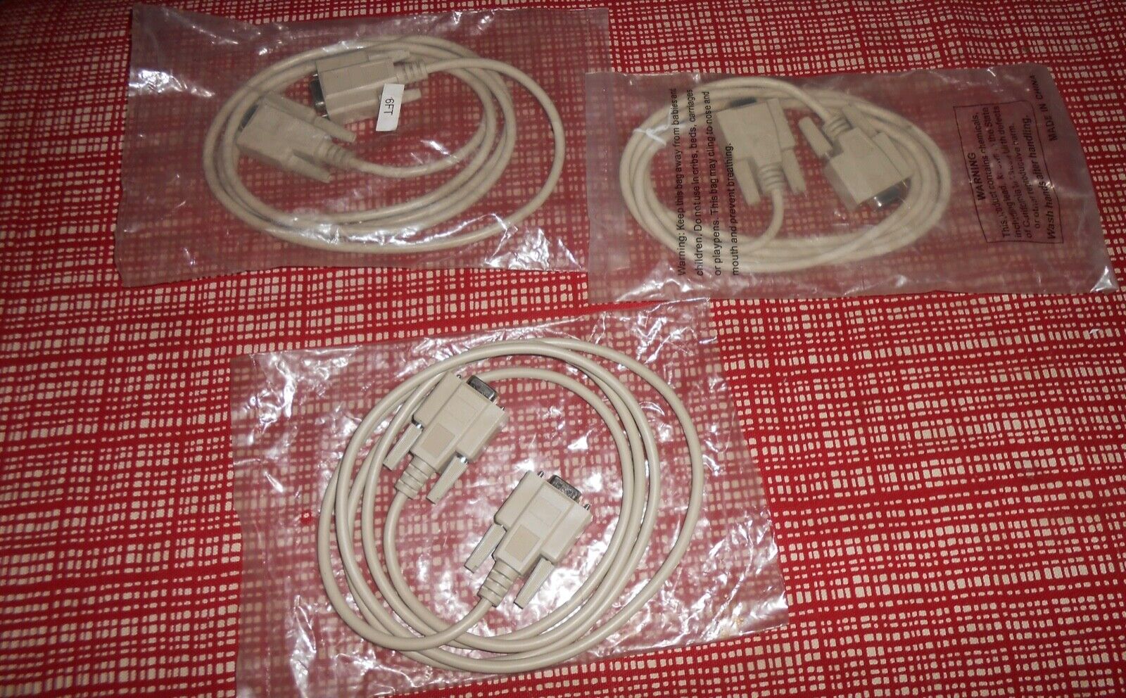 3X LOT 6 FEET Null Modem DB9 to DB9 Extension Cable RS-232 Female to Female Cord