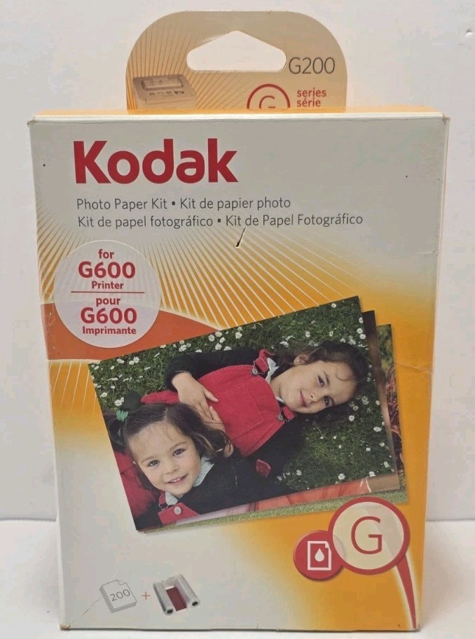 Kodak G200 Color Cartridge Photo Paper Kit For G600 Printer Open Box 200 Sheets