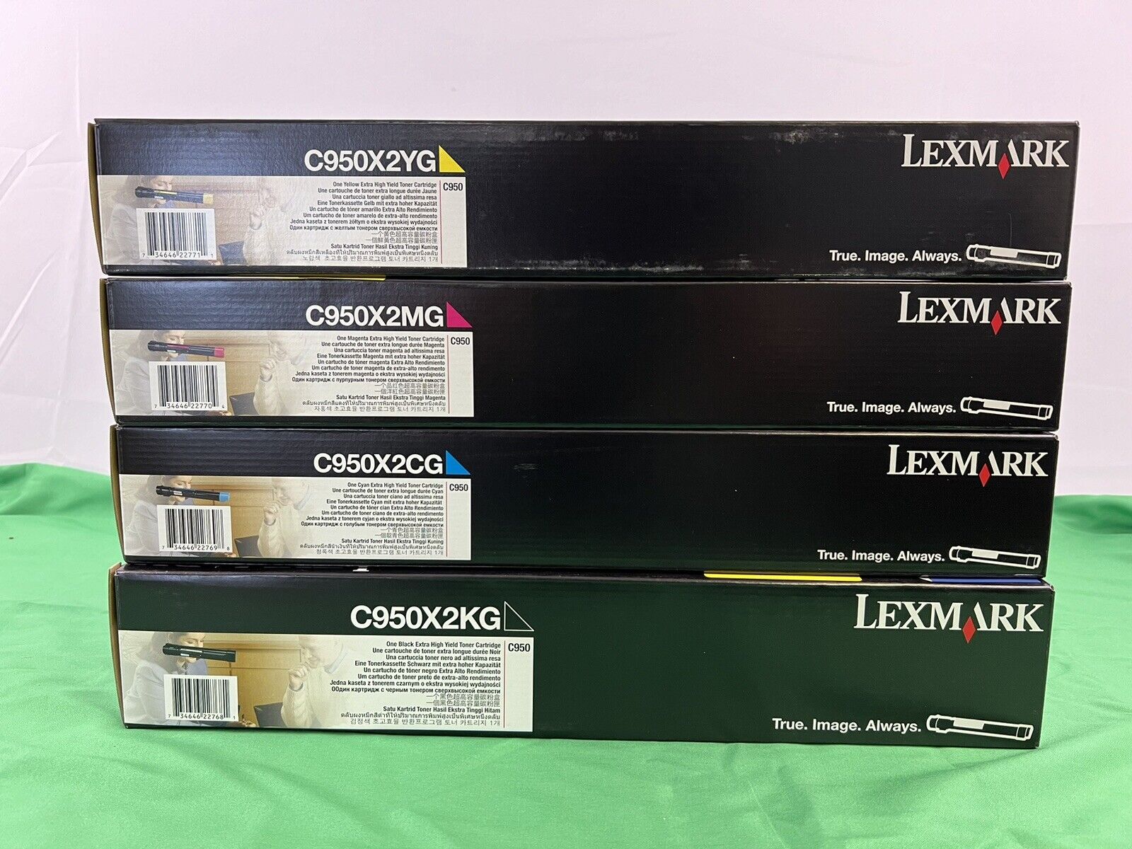 Genuine Lexmark C950 Toner Cartridge Set C950X2KG C950X2YG C950X2MG C950X2CG