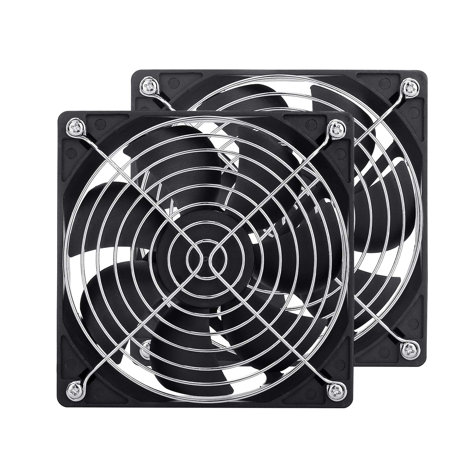 KEYFANCLUB 2-Pack 120mm Fan DC 12V Computer x120mm x 120x120x25mm