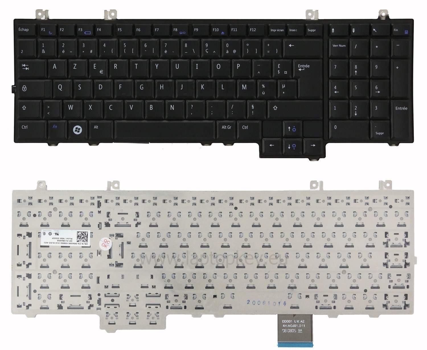 NOUVEAU keyboard Français clavier DELL Studio 17 1735 1736 1737 /DE58-FR
