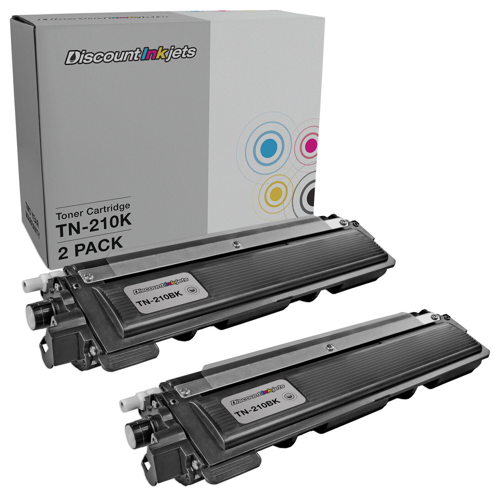 2PK BLACK TN210 Laser Toner Cartridge for Brother TN-210BK DCP-9010CN HL-3040CN