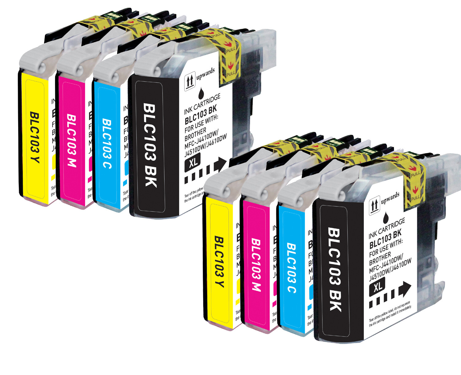 8P Ink Cartridges Set +chip fits Brother LC103 MFC-J450DW MFC-J4510DW MFC-J475DW