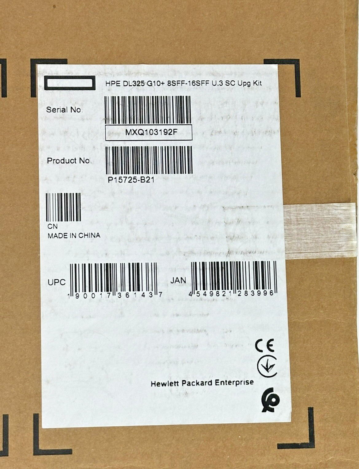 HPE ProLiant DL325 Gen10+Plus Upgrade Kit from 8SFF to 16SFF U.3 SC P15725-B21