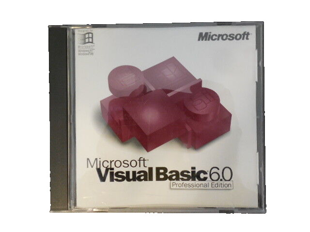Microsoft Visual Basic 6.0 6 Professional PRO for Windows 95 98 ME NT 7 8 10 11
