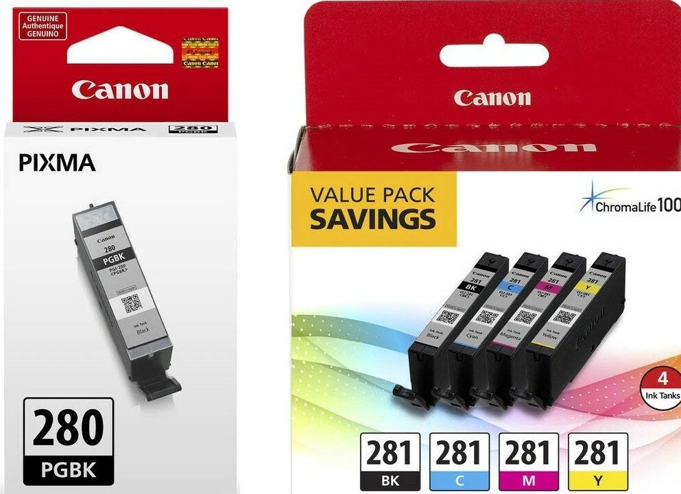 Genuine Canon 280 281 Ink Cartridges Combo-For TR8620 TS9120-Setup-OEM-5PK