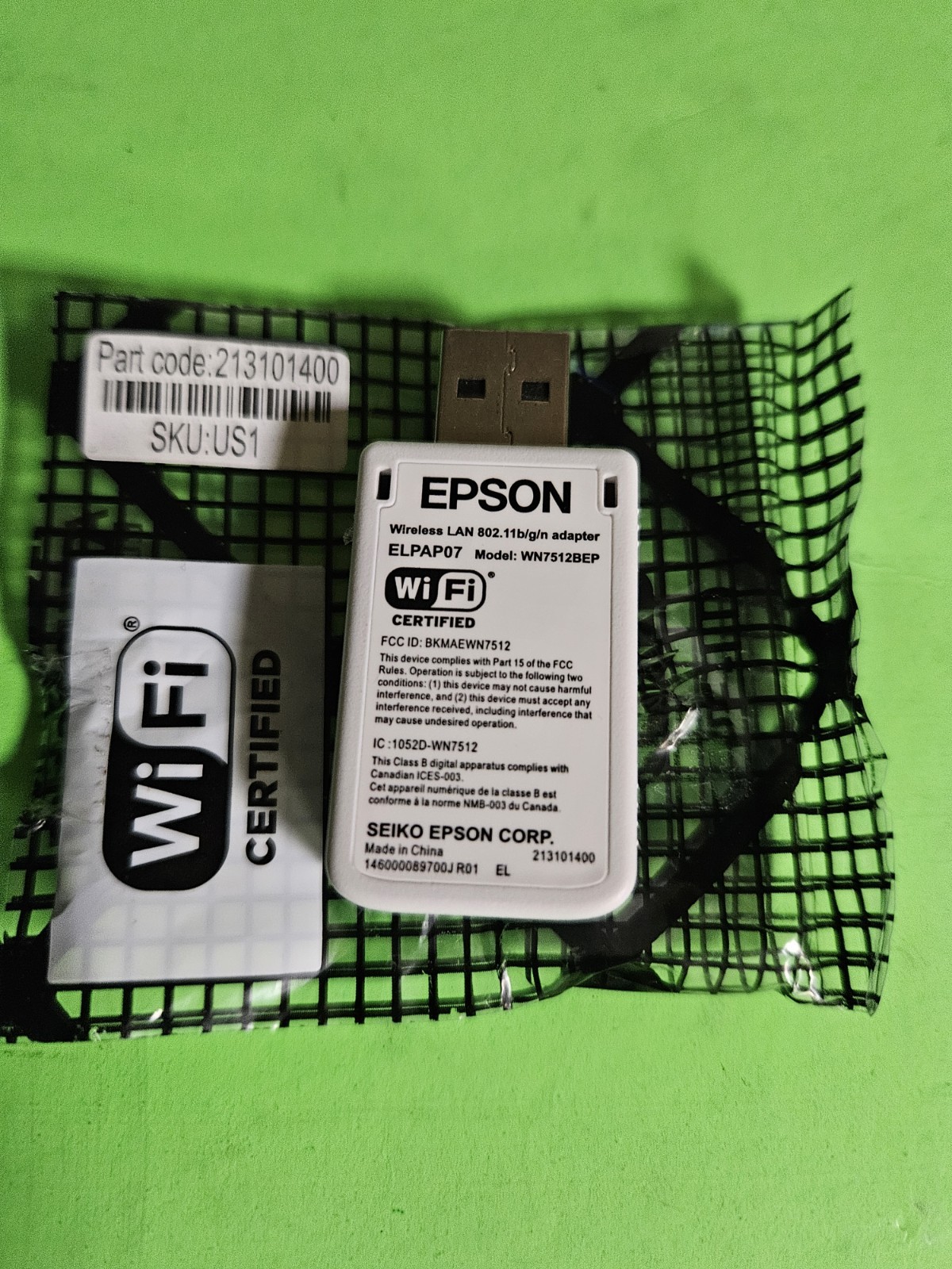NEW ELPAP07 Epson Wireless Wi-Fi LAN USB Adapter For Projector