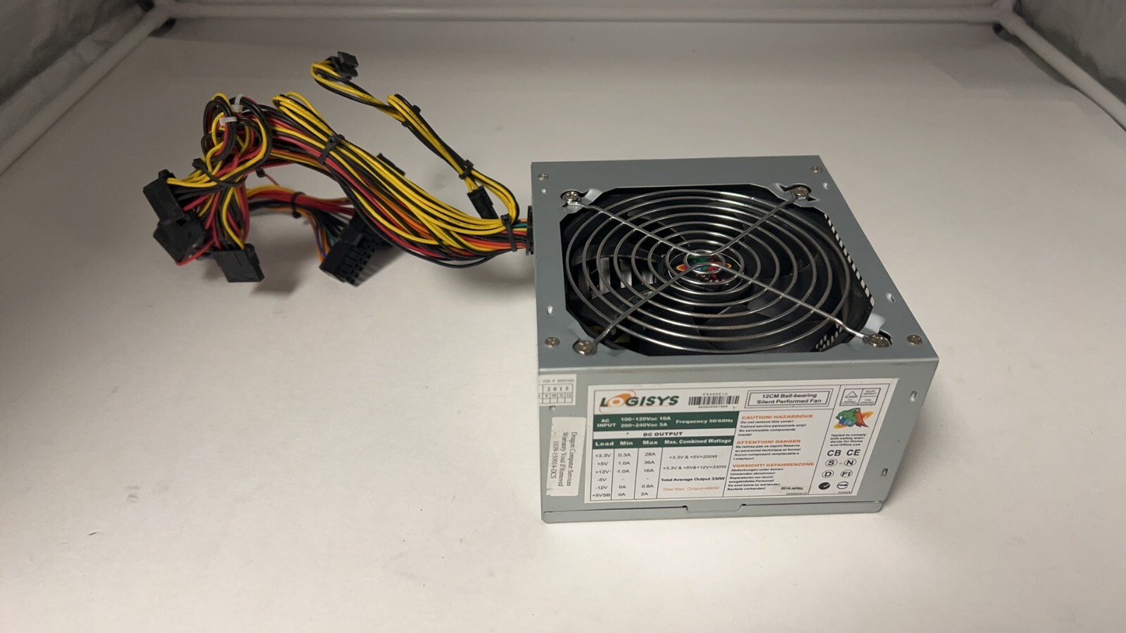Logisys 480W 12CM Ball-bearing Silent Performed Fan PS480E12 ATX Power Supply.