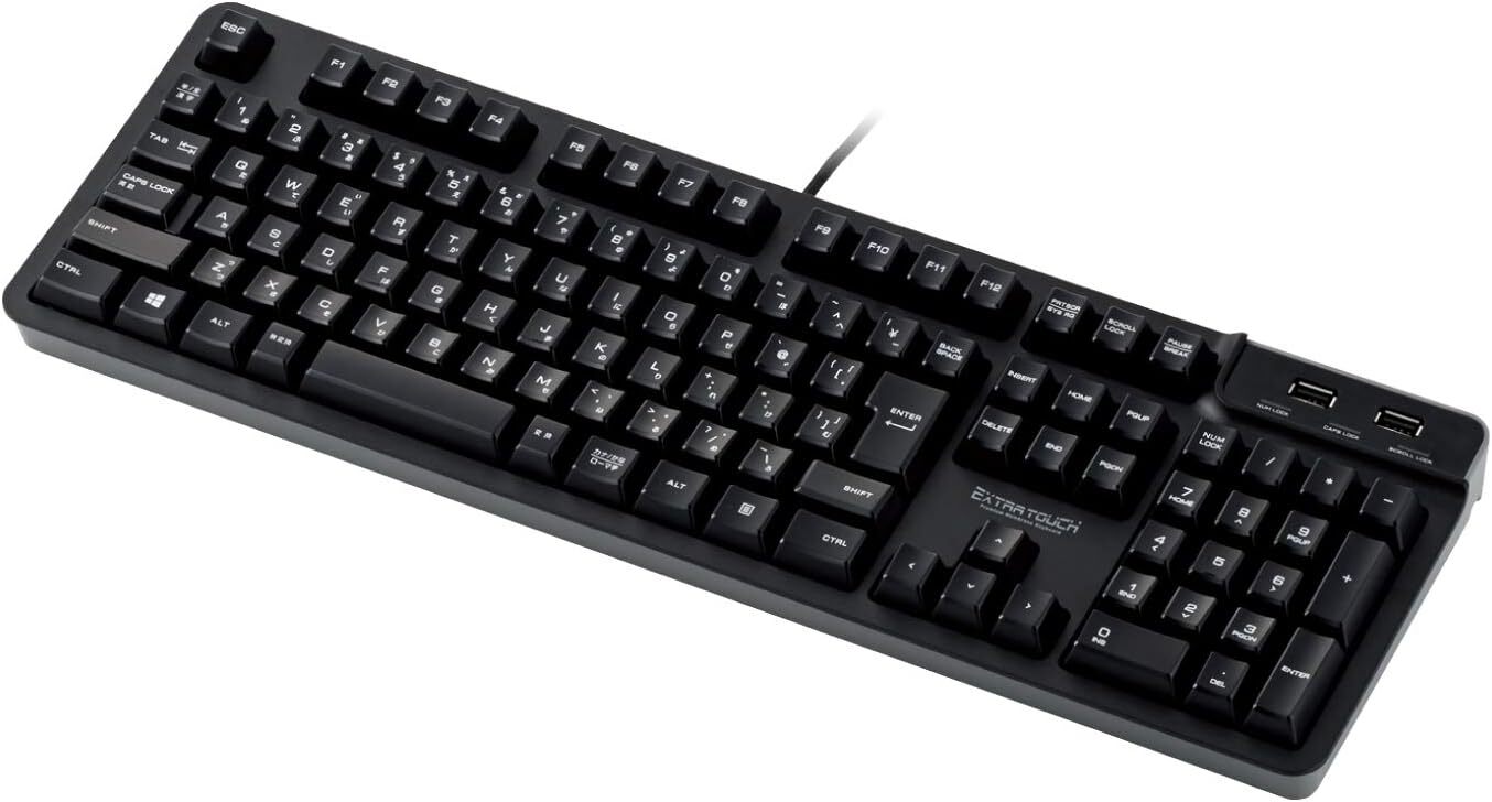 ELECOM Keyboard Wired Premium Membrane Full Keyboard 10 Million Times High