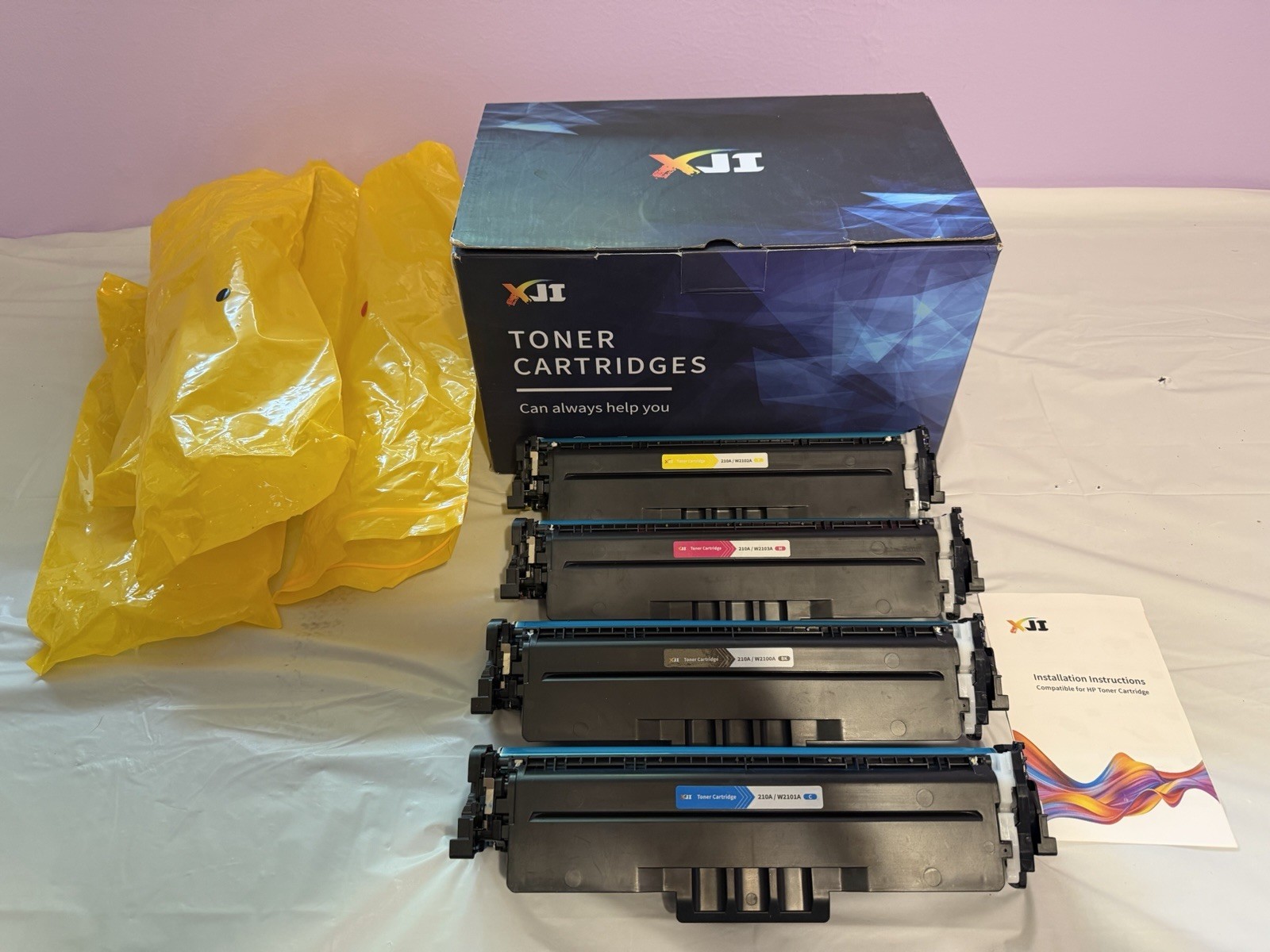 XJI 210A High Yield Toner Cartridge 4 Pack For HP210A/LaserJet Pro MFP With Chip