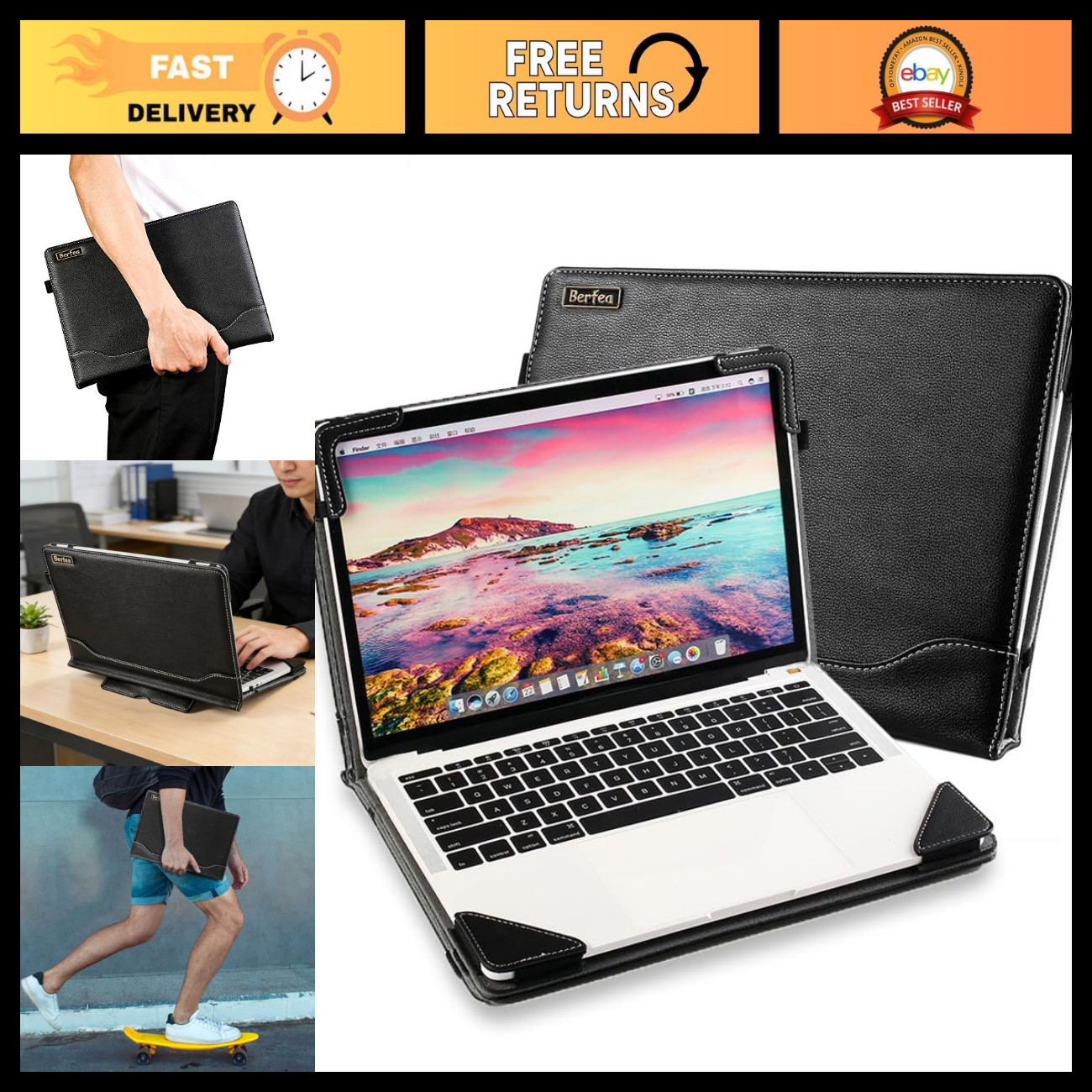 Protective Case Cover for 15.6" Lenovo Chromebook 2-in-1 Laptop Sleeve Hard Shel
