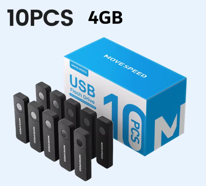10PCS USB Flash Drive 4GB 8GB Compact Shock-proof Memory Stick