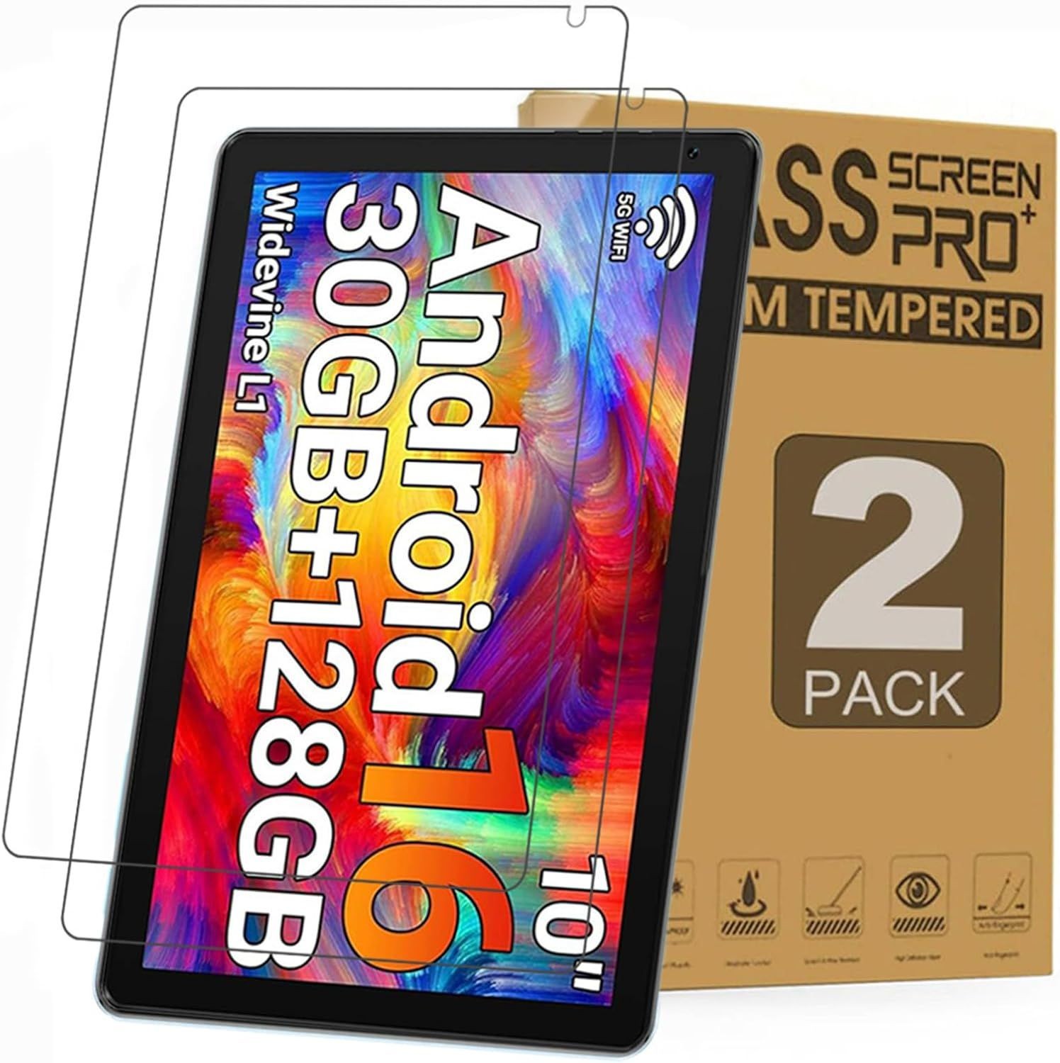 2 Pack Protector Screen for 10.1" Urao X109 Android Tablet 2026