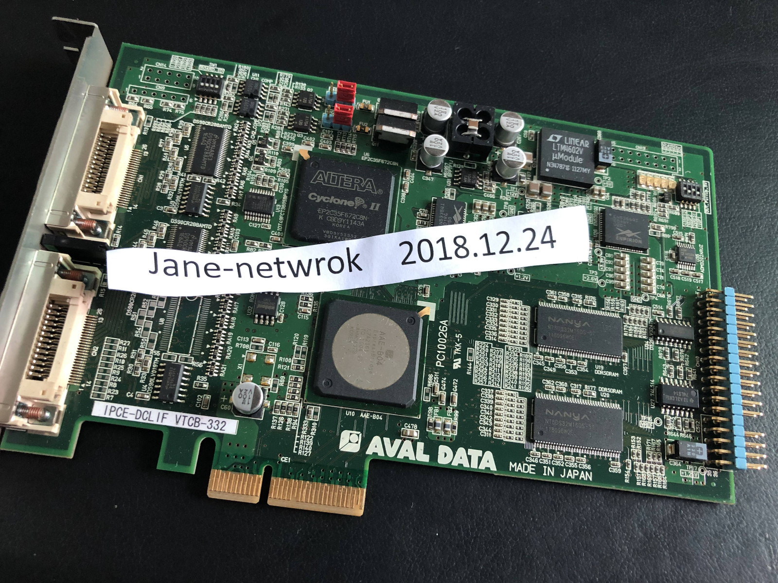 1PC USED AVAL DATA IPCE-DCLIF VTCB-332 (DHL or Fedex 90days Warranty) #1688
