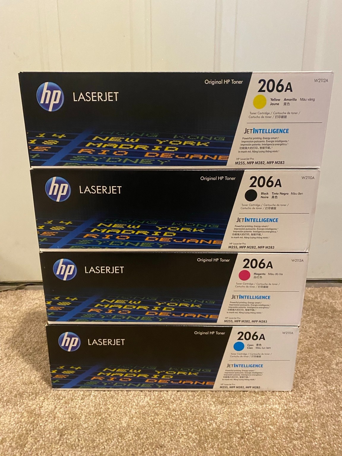 Genuine OEM HP 206A Toner Cartridge Set W2110A W2111A W2112A W2113A New