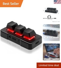 Programmable 3 Key Mini Keypad - Versatile Wireless Keyboard for Gaming & Work picture