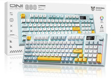 Tri-Mode Wireless Keyboard, BT/2.4G/Wired, Silent Membrane, RGB Backlit, Disp... picture