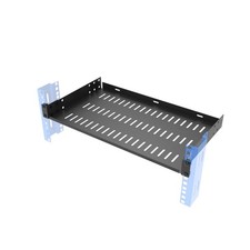 1U 19 Inch Universal Vented Server Rack Shelf 10 Inch Deep Heavy Duty Mount picture