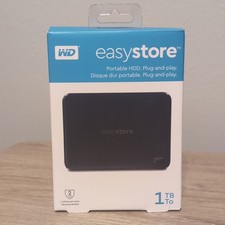 WD - Easystore 1TB External USB 3.2 Gen 1 Portable Hard Drive - Black picture