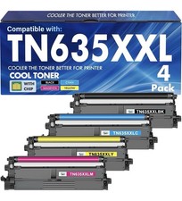 TN635XXL 4 Pack Compatible Toner Cartridge Set for Brother Printers picture