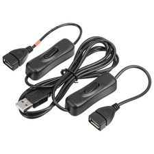 1Pcs USB Extension Cable with ON/Off Switch 1 Meter USB Male to Dual Female picture