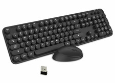 STIVIC Wireless Keyboard and Mouse Combo, Retro Style Keyboard with Round Keycap picture