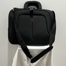 Eco Style Black Polyester 16.5” Laptop Briefcase Padded Partitions Solid picture