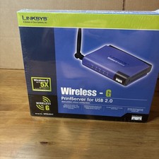 Linksys WPS54GU2 Print Server Wireless-G For USB 1.1 or 2.0 2.4GHz 802.11g New picture