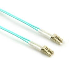 5 PACK LOT 30m LC-LC Duplex 50/125 OM4 Multimode Fiber Patch Cable Aqua 100FT picture