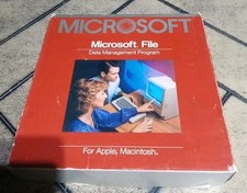 Vintage Macintosh 128k 512k Microsoft FILE Version 1.0 Data Management File picture