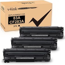 V4INK 3Pk CF283A 83A Toner Cartridges for HP LaserJet Pro MFP M127fn M127fw M125 picture